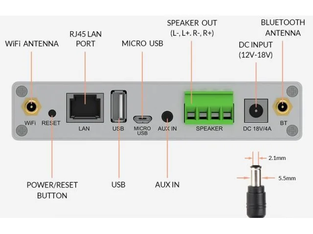 Bezdrôtový mini stereo zosilňovač A-30+ multi-room (3)