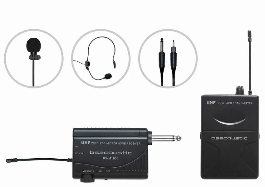 Bezdrôtový UHF mikrofónový set BS ACOUSTIC KWM1900 BP (1)