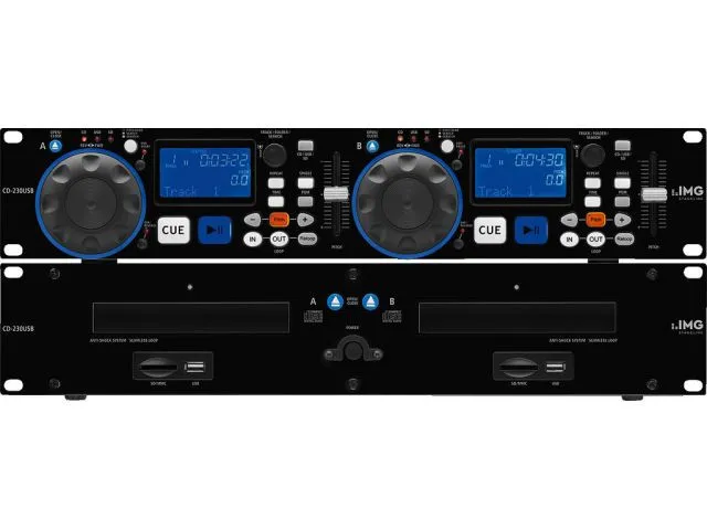 DJ duálny CD a MP3 prehrávač Monacor CD-230USB (1)