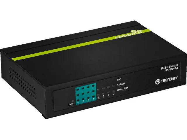 Prepínač Gigabit Power over Ethernet Monacor TPE-TG44G (1)