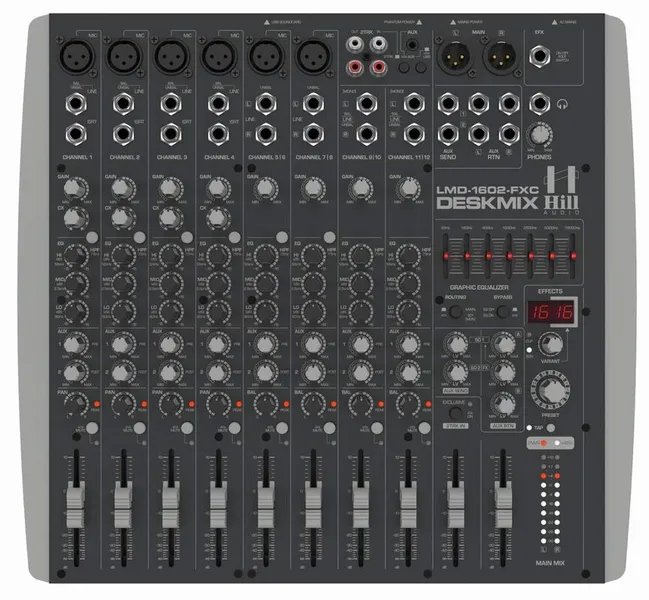 Hill-audio LMD1602FX-C-USB analógový mix. pult (3)