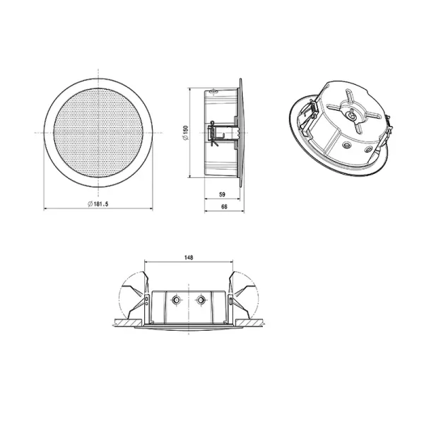 ic audio DL-E 06-130/T-EN54 safe stropný reproduktor (2)