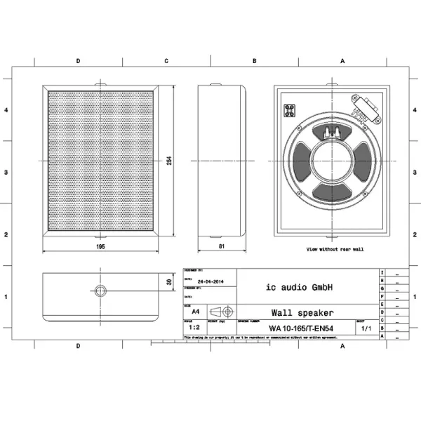 ic audio WA 10-165-T-EN54 skrinkový reproduktor 10 W / 100 V (2)