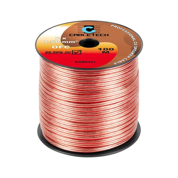 Kábel reproduktorový CABLETECH 2x 1,5mm OFC-CU (100m) (1)
