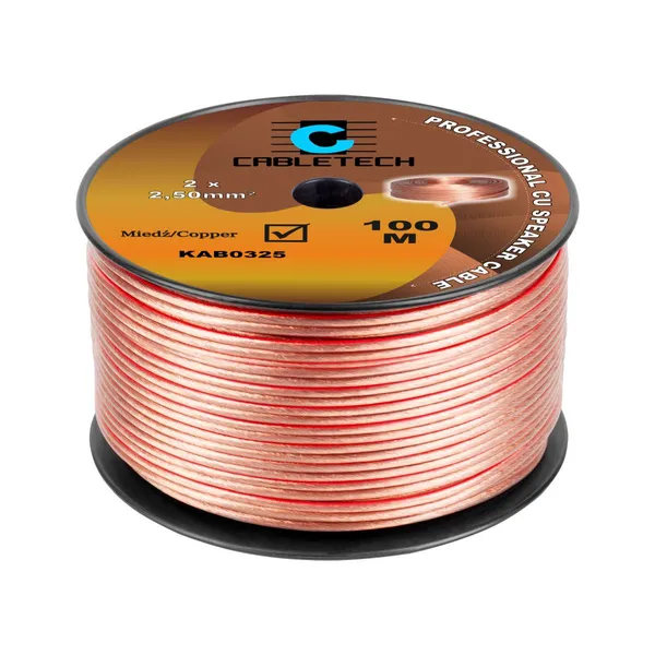 Kábel reproduktorový CABLETECH 2x 2,5mm CU (100m) (1)