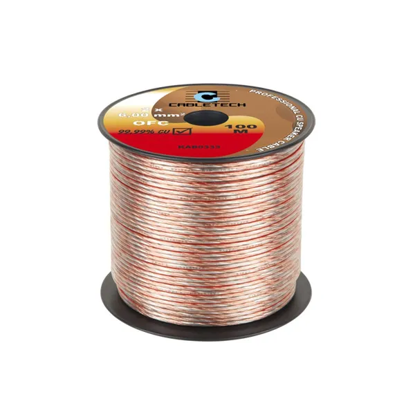 Kábel reproduktorový CABLETECH 2x 6,0 mm OFC CU (100m) (1)