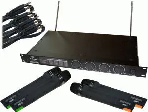 Mikrofón bezdrôtový LESON LS-8888  4--kanálový (1)