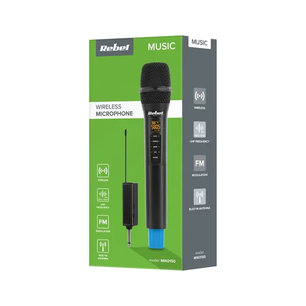 Mikrofón bezdrôtový REBEL UHF X-188  (6)