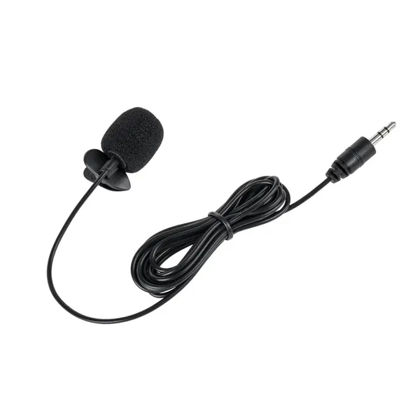 Mikrofón s klipom + kábel Jack 3,5mm 2m (1)