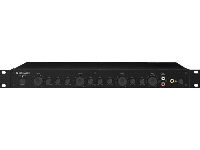4-kanálový mikrofónny linkový mixér Monacor VMX-440/SW (1)