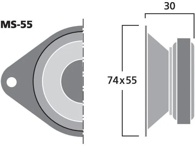 Mikrofónny reproduktor MONACOR MS-55, 8 Ω (2)
