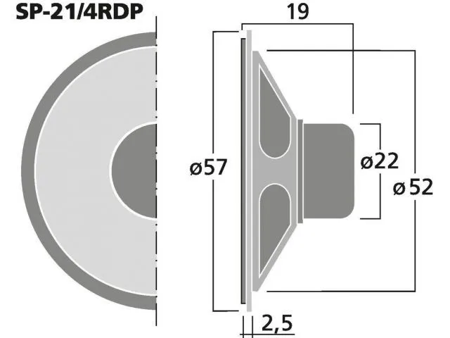 Miniatúrne reproduktory MONACOR SP-21/4RDP, 8 Ω (2)