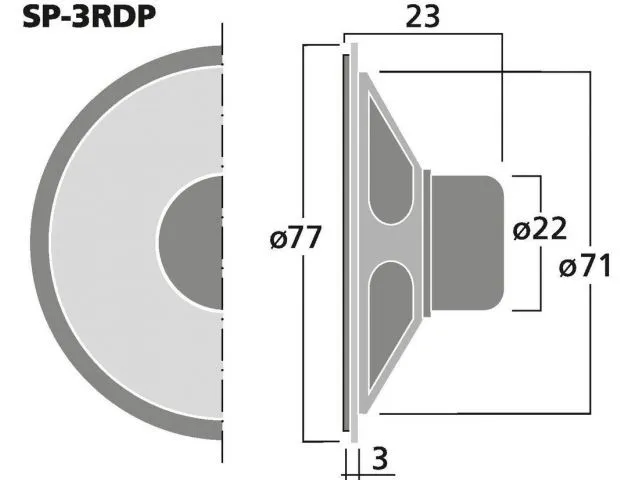 Miniatúrne reproduktory MONACOR SP-3RDP, 8 Ω (3)