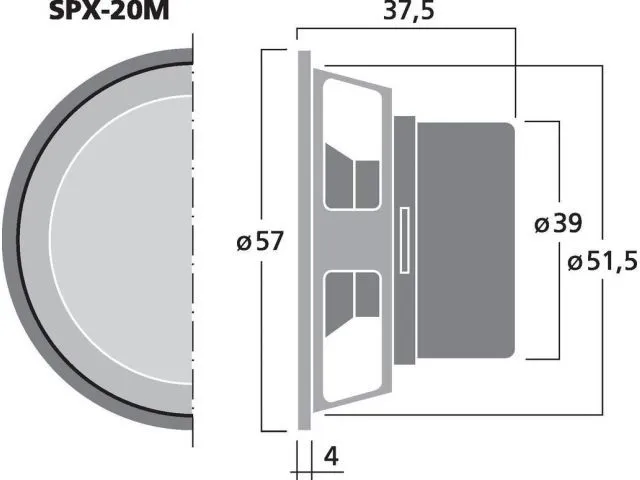 Miniatúrny hi-fi širokopásmový reproduktor Monacor SPX-20M, 15 W, 8 Ohmov (2)
