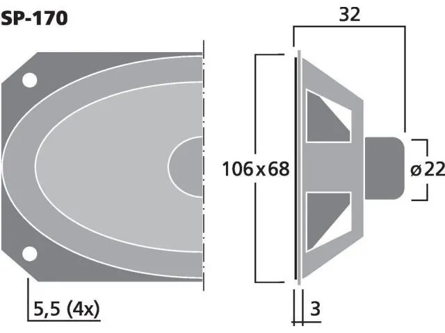 Miniatúrny reproduktor MONACOR SP-170, 1 W, 8 Ω (2)