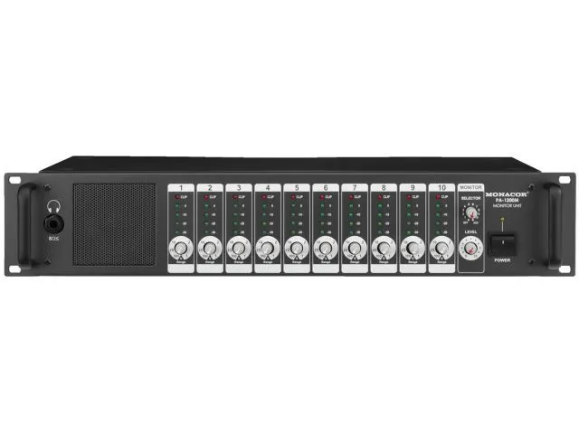 Monitorovacia jednotka Monacor PA-1200M, 10 + 1 kanály (1)