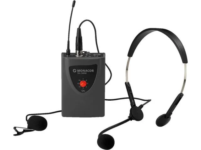 Multifrekvenčný vreckový vysielač Monacor TXA-100HSE, 863,050-864,925 MHz (1)