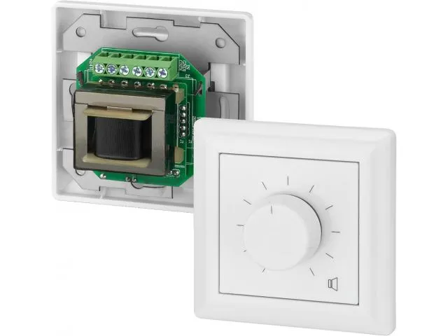 Nástenné ovládače hlasitosti PA s núdzovým relé 24 V Monacor ATT-5100PEU, 100 W (3)