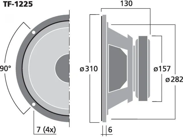 PA basový reproduktor CELESTION TF-1225, 250 W, 8 Ohmov (3)