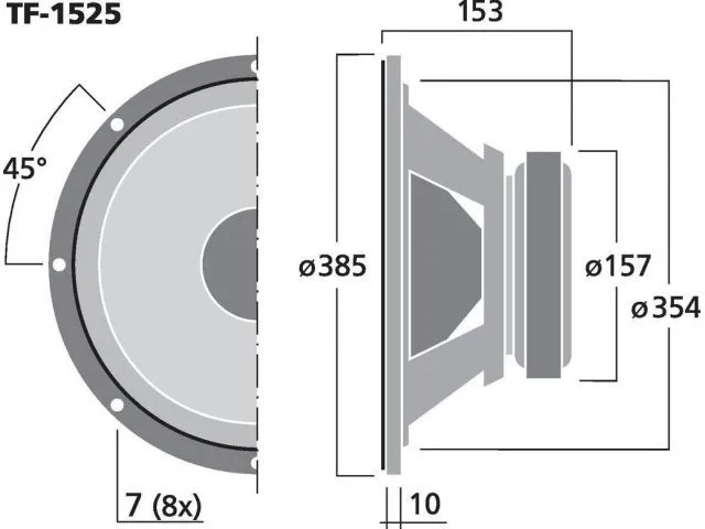 PA basový reproduktor CELESTION TF-1525, 250 W, 8 Ohmov (3)