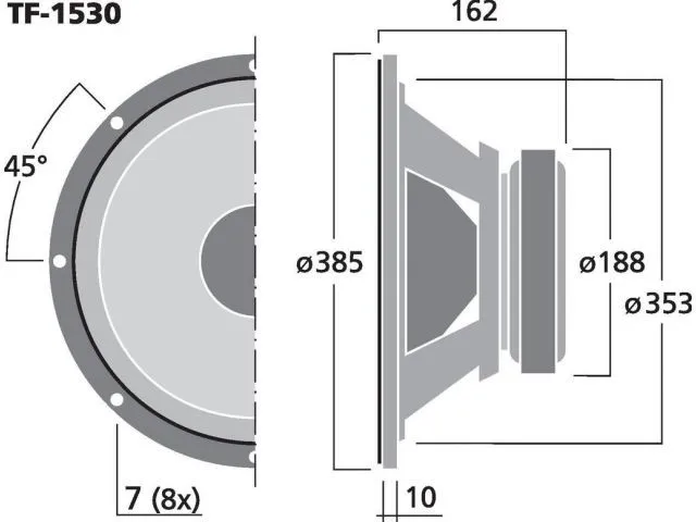 PA basový reproduktor CELESTION TF-1530, 400 W, 8 Ohmov (3)