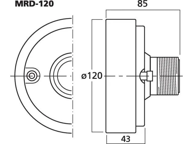 PA Horn driver Monacor MRD-120, 50 W, 8 Ohm (3)