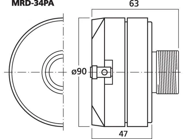 PA Horn driver Monacor MRD-34PA, 35 W, 8 Ohm (3)