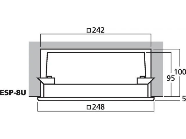 PA nástenný a stropný reproduktor pre zapustenú montáž Monacor ESP-8U (2)