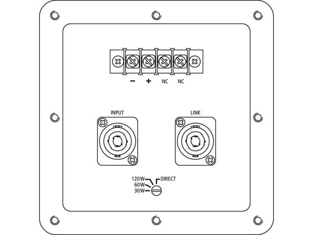 Výkonný reproduktorový systém 100 V PA odolný voči poveternostným vplyvom Monacor PAB-82WP/WS, 120 W, 100 V / 8 Ohm (2)