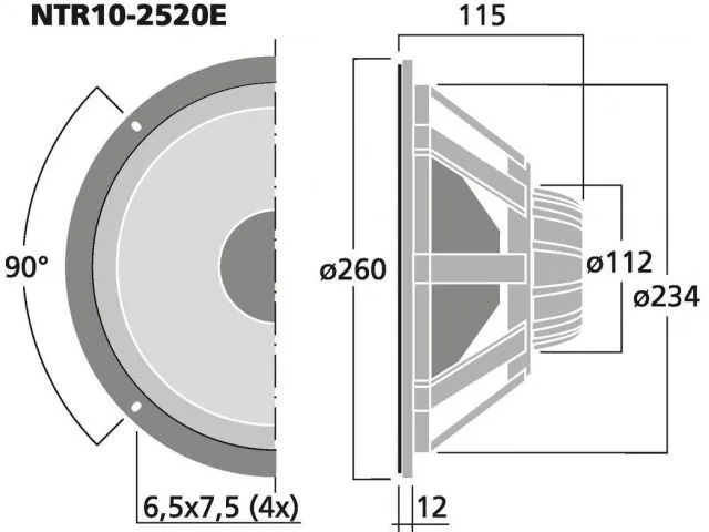PA stredobasový reproduktor CELESTION NTR10-2520E, 250 W, 8 Ohmov (2)