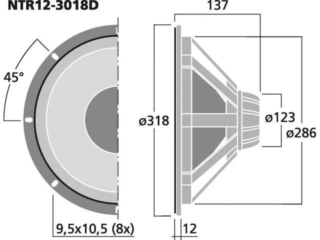 PA stredobasový reproduktor CELESTION NTR12-3018D, 350 W, 8 Ohmov (5)