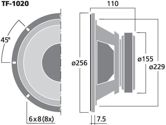 PA stredobasový reproduktor CELESTION TF-1020, 150 W, 8 Ohmov (3)