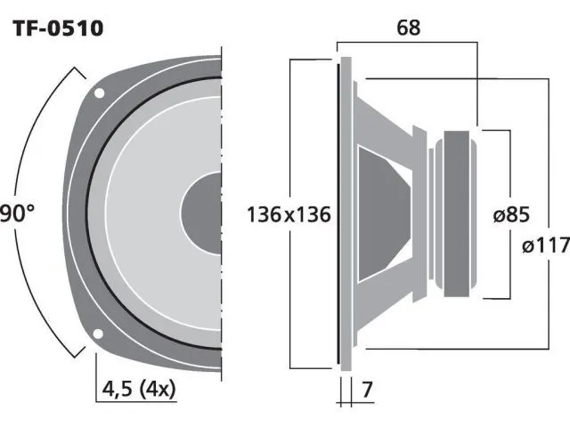 PA stredový reproduktor CELESTION TF-0510, 30 W, 8 Ohmov (3)