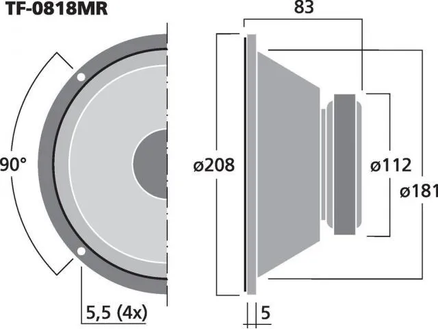 PA stredový reproduktor CELESTION TF-0818MR, 100 W, 8 Ohmov (3)