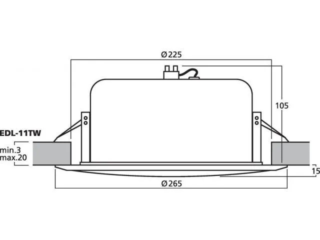 PA nástenné reproduktory Monacor EDL-11TW (3)