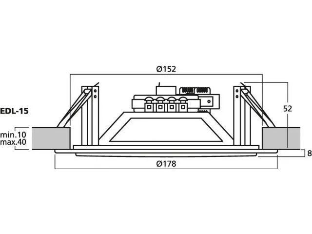 PA stropný reproduktor  Monacor EDL-15, 13 cm (2)