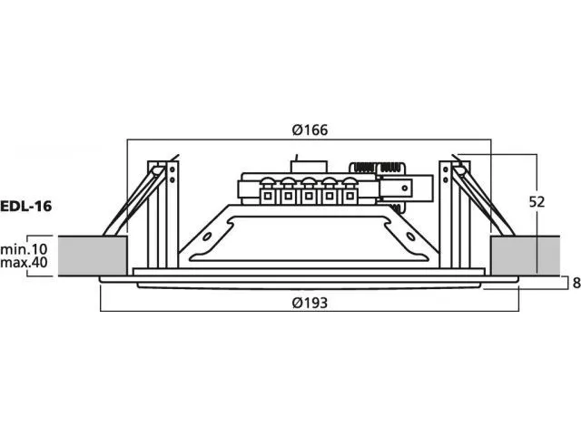 PA stropný reproduktor Monacor EDL-16, 15 cm (2)