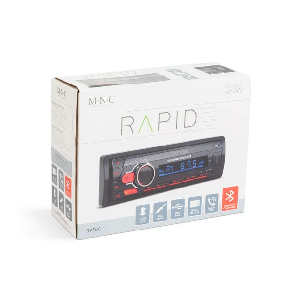 Prehrávač MNC  39750 Rapid - 1 DIN - 4 x 50 W - BT - MP3 - AUX - SD - USB (5)