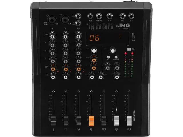 Profesionálny audio mixážny pult Monacor MXR-40PRO,4-kanálový (2)