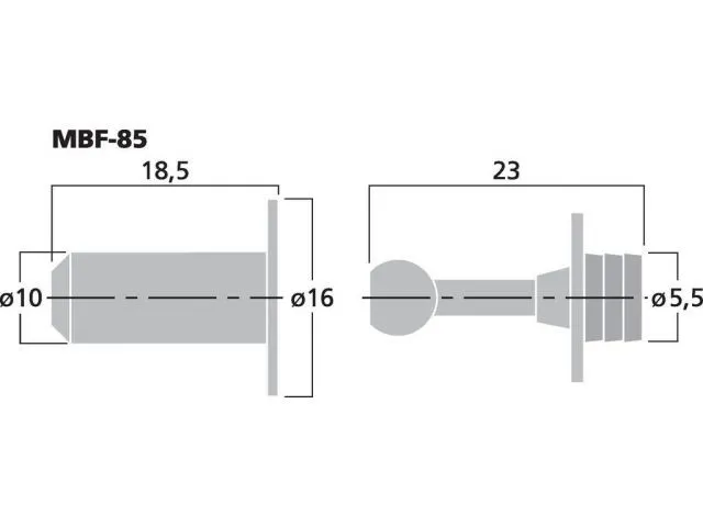 Rámové hmoždinky pre reproduktory MONACOR MBF-85, súprava (2)