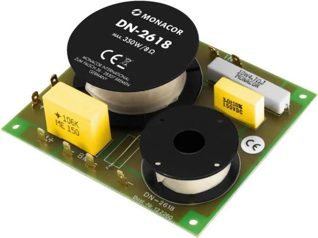 Reproduktorová výhybka MONACOR DN-2618, 2-pásmová, 350 W, 8 Ohm (1)