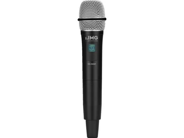 Ručný mikrofón s integrovaným multifrekvenčným vysielačom Monacor TXS-900HT, 823 - 832 MHz + 863 - 865 MHz (1)