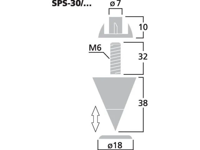 Sada hrotov reproduktorov (4 ks) Monacor SPS-30/SC (2)