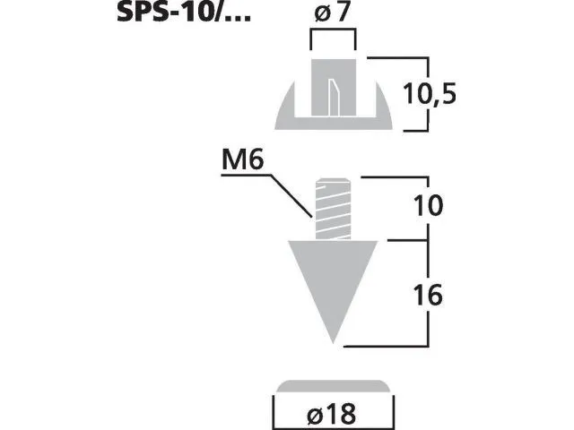 Sada reproduktorových hrotov MONACOR SPS-10/SC (4 ks) (3)