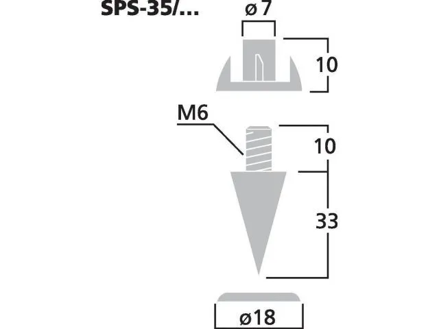 Sada reproduktorových hrotov MONACOR SPS-35/GO (4 ks) (3)