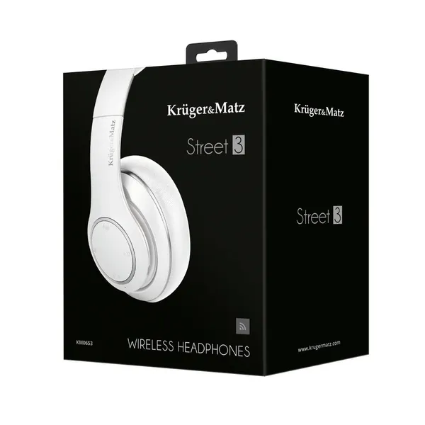 Slúchadlá Kruger&Matz Street 3 Wireless biele (8)