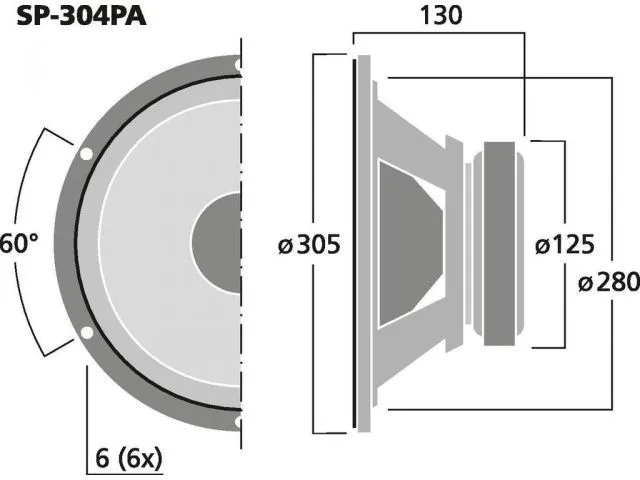Reproduktor MONACOR SP-304PA PA  basový, 175 W,  4 Ohm (3)