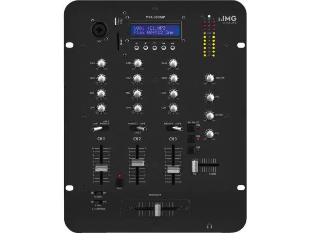 Stereo DJ mixér s integrovaným MP3 prehrávačom Monacor MPX-30DMP (1)