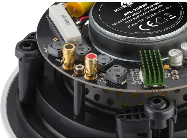 Stereofónna súprava Bluetooth Hi-Fi pre zapustené pripojenie Monacor SPE-230BT (2)