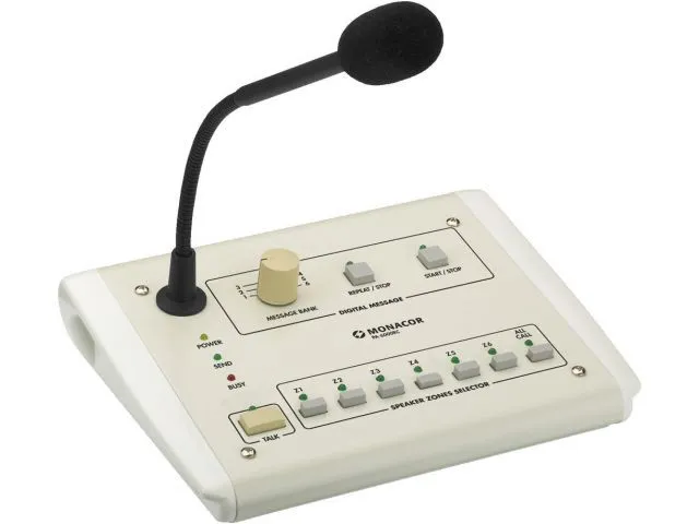Stolný mikrofón so zónami PA Monacor PA-6000RC (1)